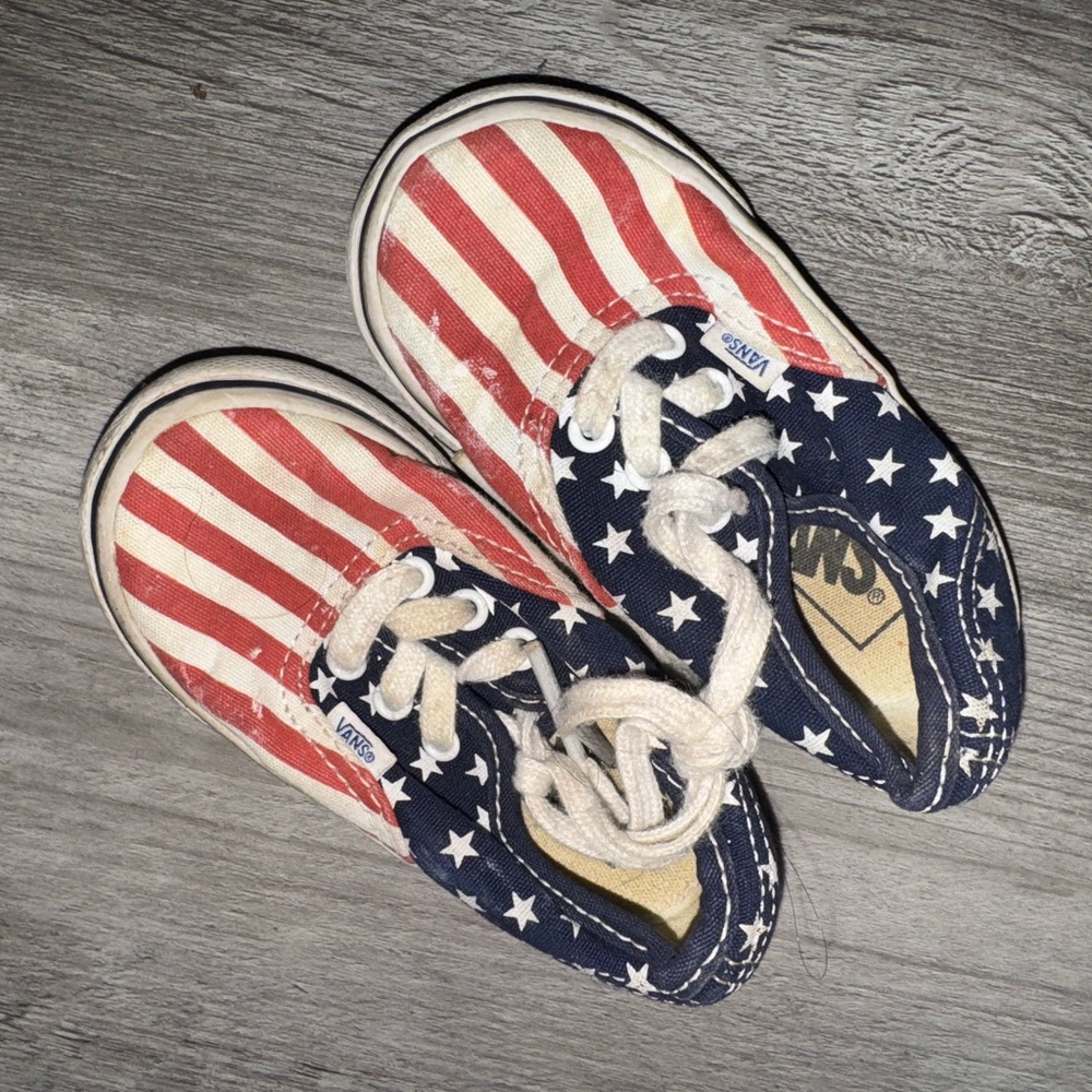 Vans Kids Patriotic Sneakers - Red, White, and Blue